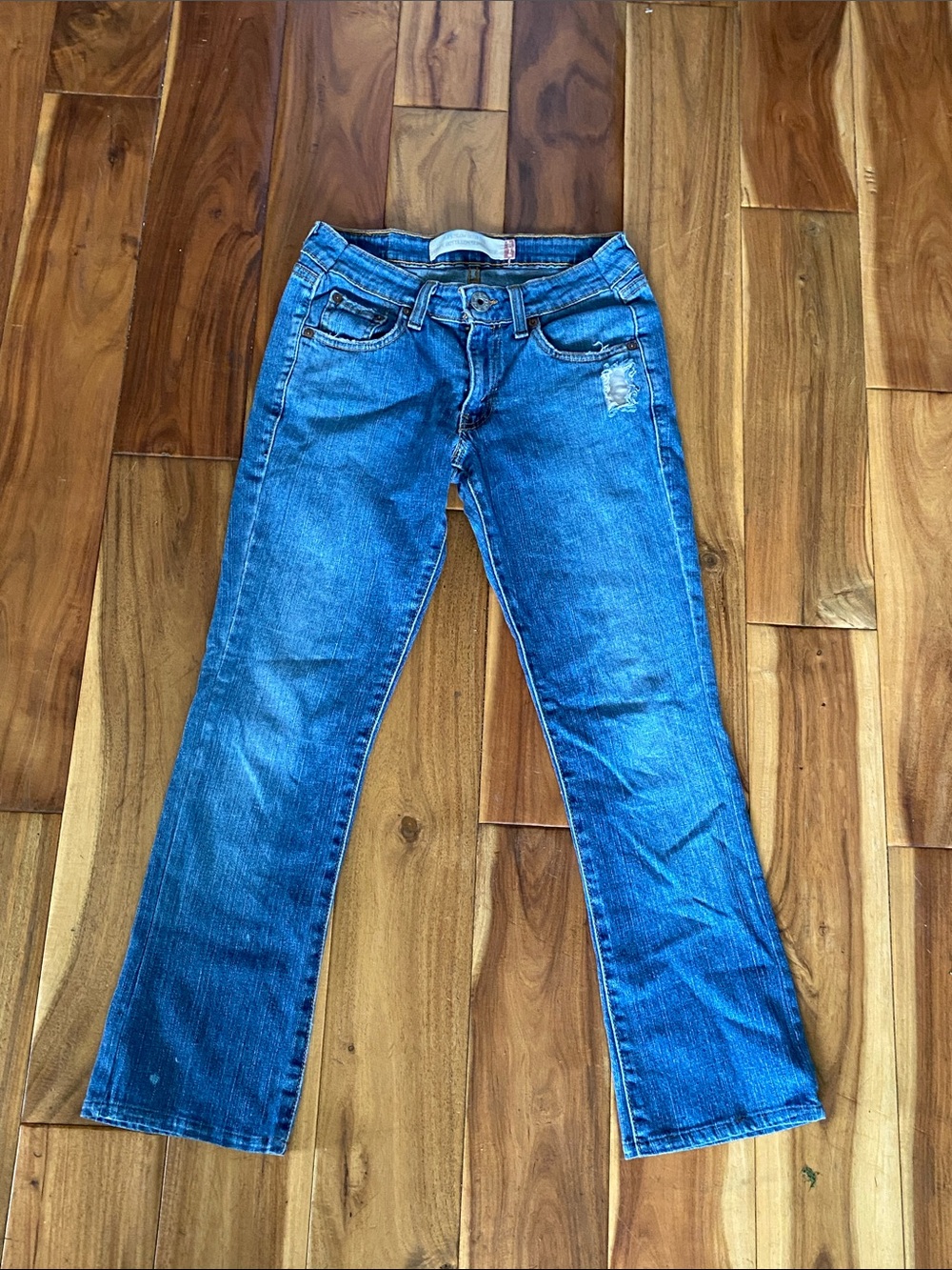 Levi's Women's Blue Bootcut Jeans with Light Distress